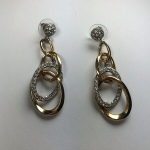 Elegant Gold and Silver Dangle Earrings